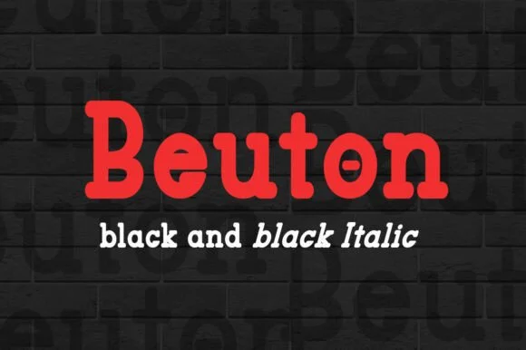 Beuton Black by art design — Slab Serif Font