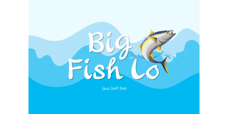 Big Fish Lo Font by TanoiCartoonist — Sans Serif Font