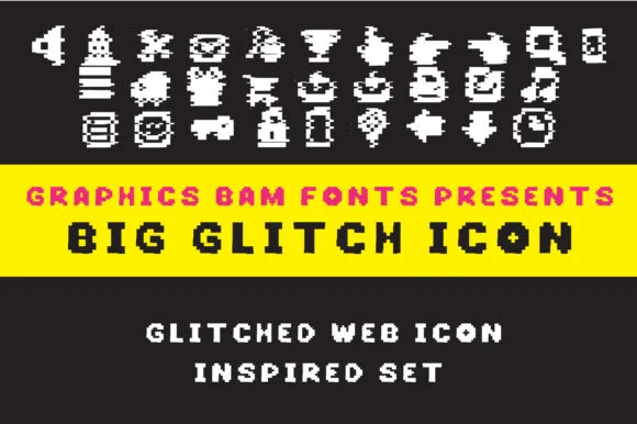 Big Glitch Icon by GraphicsBam Fonts — Dingbats Font