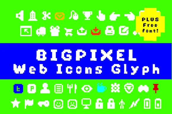 Big Pixel by GraphicsBam Fonts — Dingbats Font