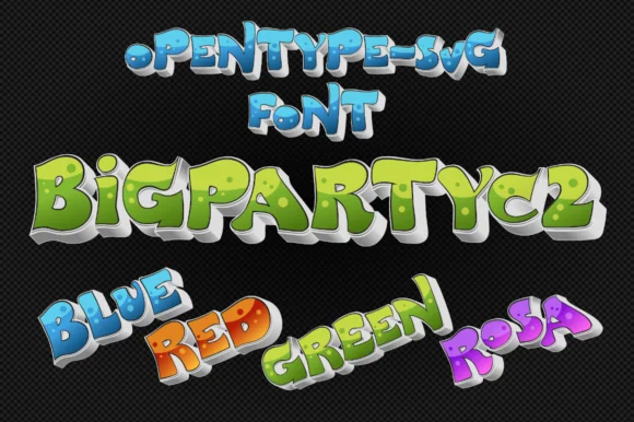 BigPartyC2 by glukfonts — Color Fonts Font