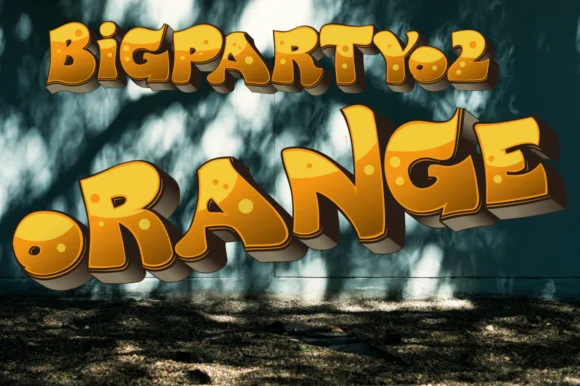 BigPartyO2 Orange by Multilateral — Color Fonts Font