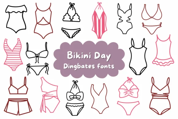 Bikini Day by Natchuta — Dingbats Font