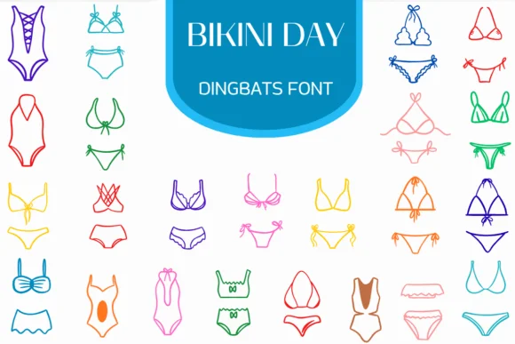 Bikini Day by Heartcraft Atelier — Dingbats Font
