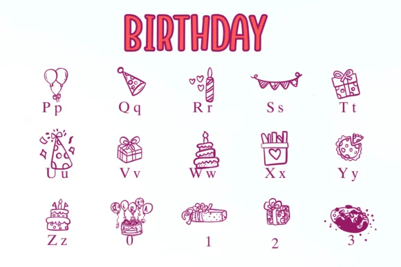 Birthday by Nongyao — Dingbats Font — thumbnail 3