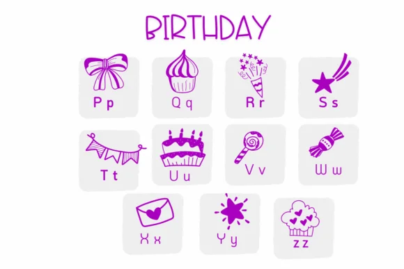 Birthday by Sirinart — Dingbats Font — thumbnail 3