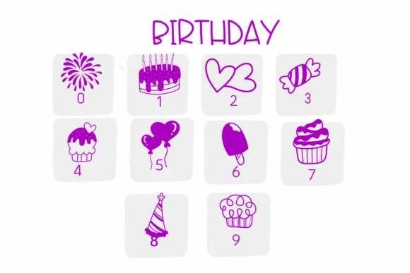 Birthday by Sirinart — Dingbats Font — thumbnail 4