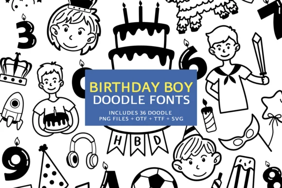 Birthday Boy by digitalplannerland — Dingbats Font