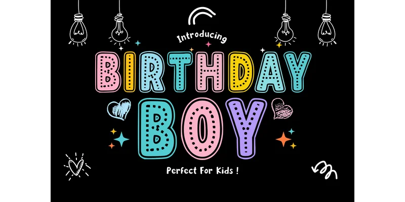 Birthday Boy Font by anamalmusyaffaCreative by anamalmusyaffaCreative — Decorative Font