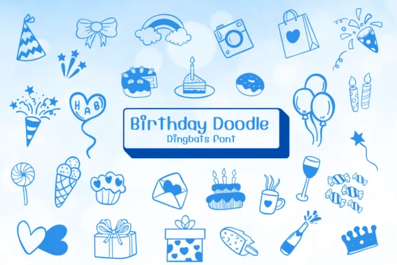 Birthday Doodle by Ketsarin — Dingbats Font