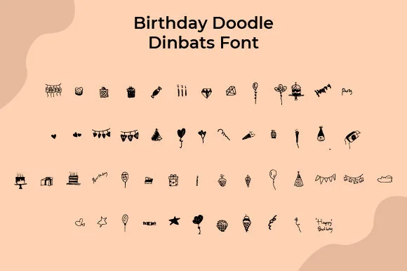 Birthday Doodle by Ciriative — Dingbats Font