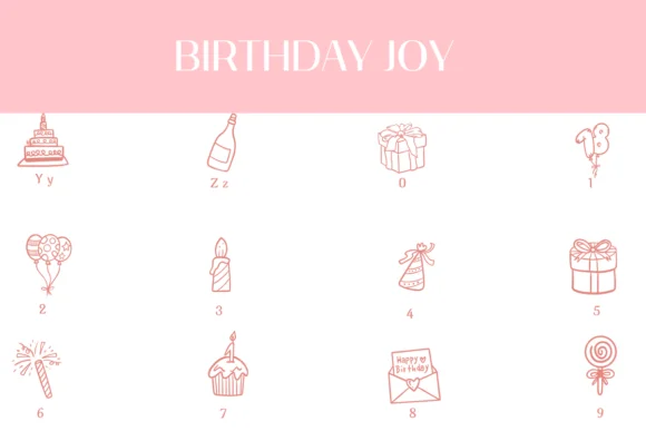 Birthday Joy by Heartcraft Atelier — Dingbats Font — thumbnail 4