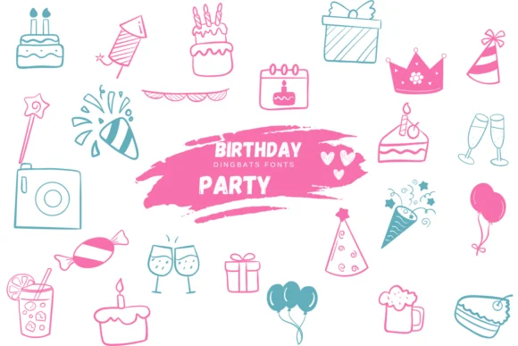 Birthday Party by Suphitchaya — Dingbats Font