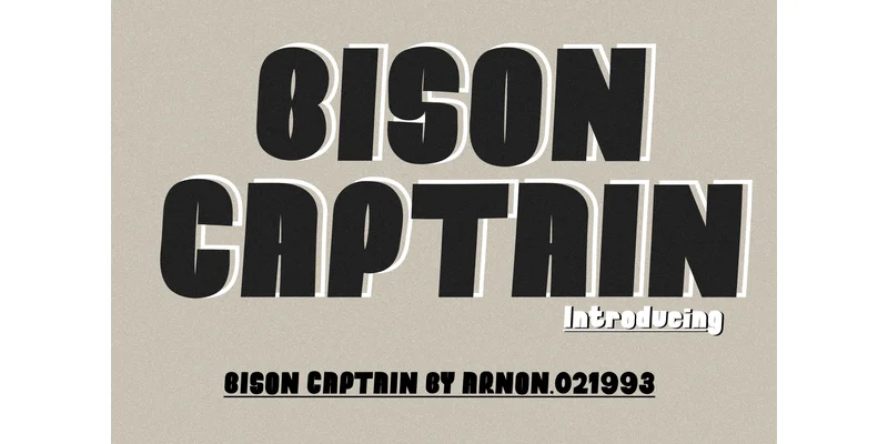 Bison Captain Font by arnon.021993 — Sans Serif Font