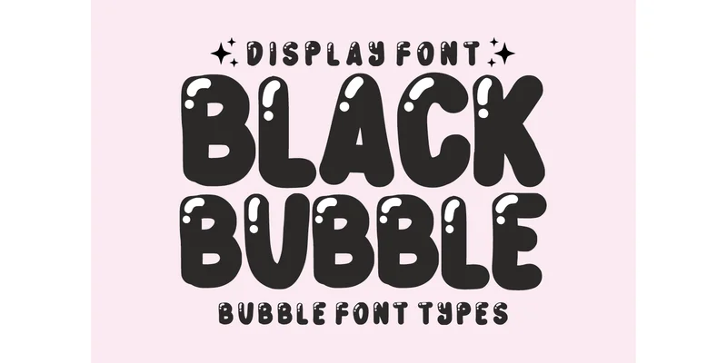 Black Bubble Font by anamalmusyaffaCreative by anamalmusyaffaCreative — Display Font