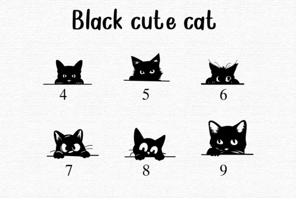 Black Cute Cat by BK Creative Designs — Dingbats Font — thumbnail 4