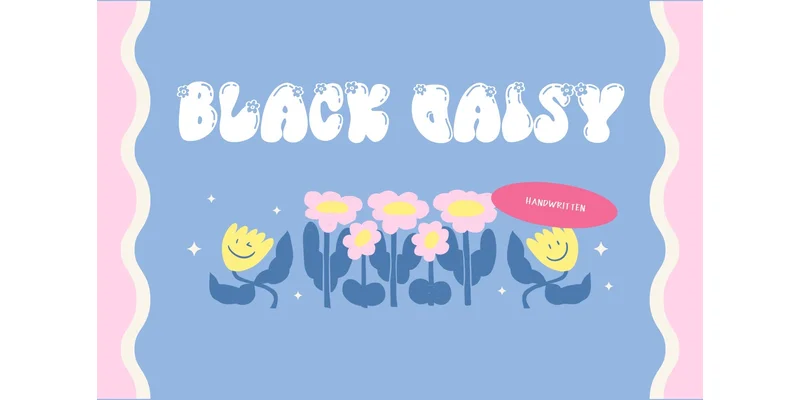 Black Daisy Font by PeamCreations by PeamCreations — Decorative Font