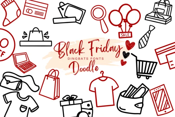 Black Friday Doodle by Suphitchaya — Dingbats Font