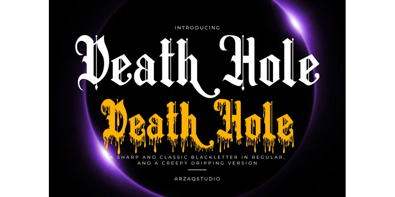 Black Hole Font by Arzaq's Studio by Arzaq's Studio — Blackletter Font