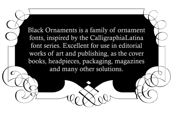 Black Ornaments Family by Intellecta Design — Dingbats Font