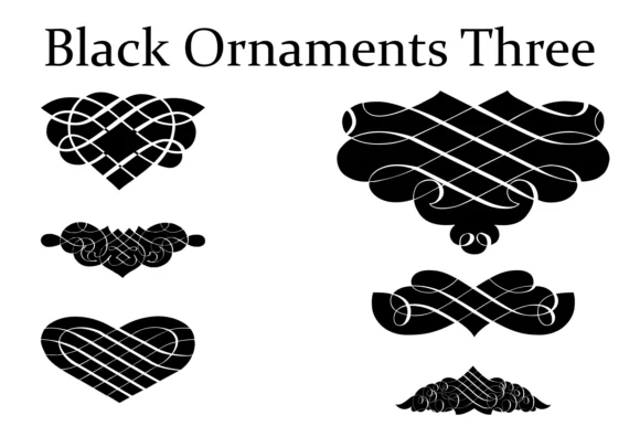Black Ornaments Three by Intellecta Design — Dingbats Font