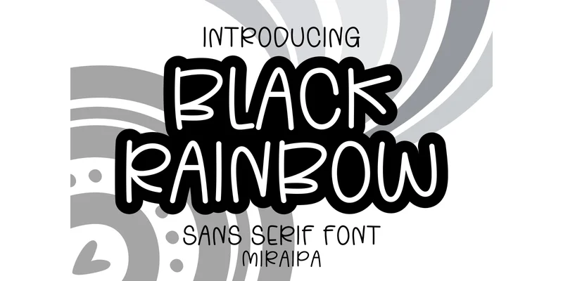 Black Rainbow Font by miraipa — Sans Serif Font