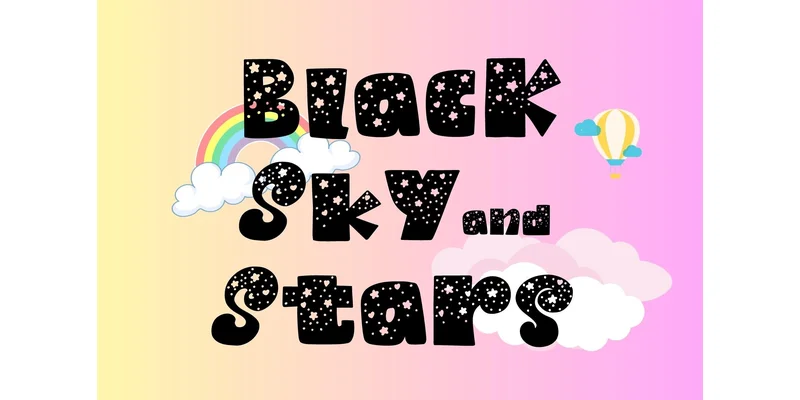 Black Sky and Stars Font by PeamCreations by PeamCreations — Decorative Font