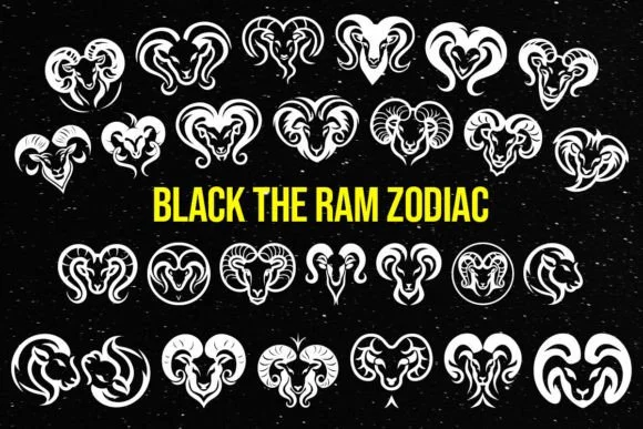 Black the Ram Zodiac by MOMAT THIRTYONE — Dingbats Font