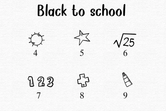 Black to School by Nongyao — Dingbats Font — thumbnail 4