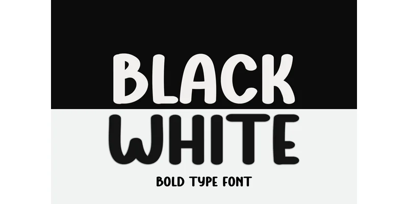 Black White Font by pinkmeca — Sans Serif Font