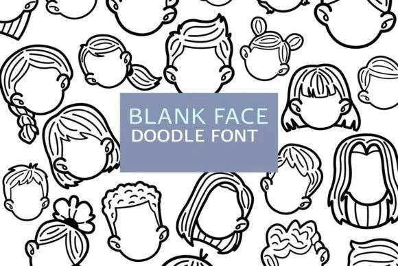 Blank Face Doodle by digitalplannerland — Dingbats Font