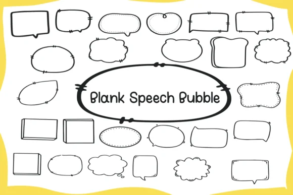 Blank Speech Bubble by Foam-Design Store — Dingbats Font