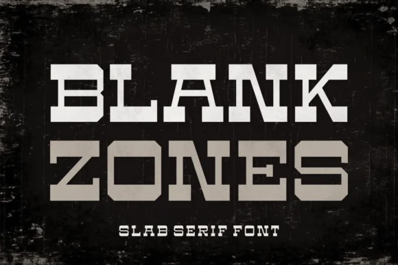 Blank Zones by Situjuh — Slab Serif Font