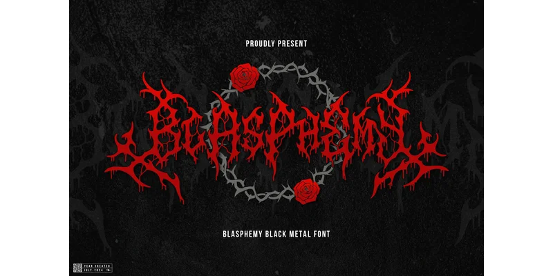 Blasphemy Font by Denustudios by Denustudios — Blackletter Font