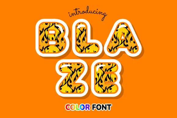 Blaze by JUSTTYPE — Color Fonts Font
