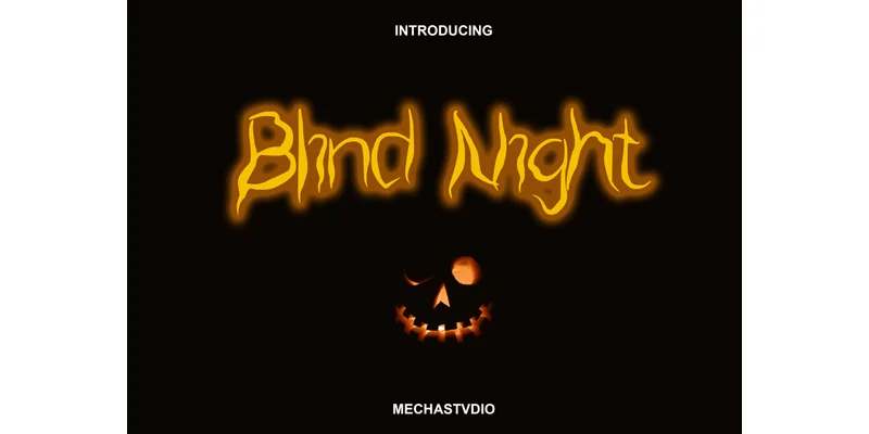 Blind Night Font by MechaStudio by MechaStudio — Blackletter Font