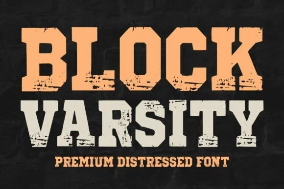 Block Varsity by mardanimirza12 — Slab Serif Font