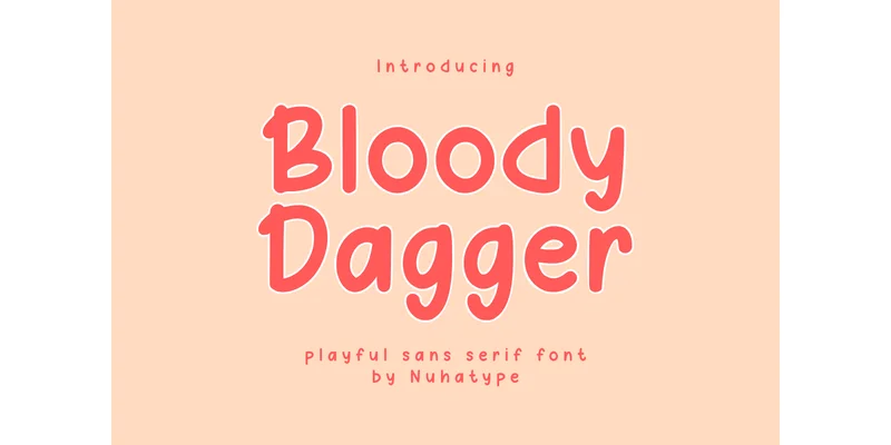 Bloody Dagger Font by Nuhatype — Sans Serif Font
