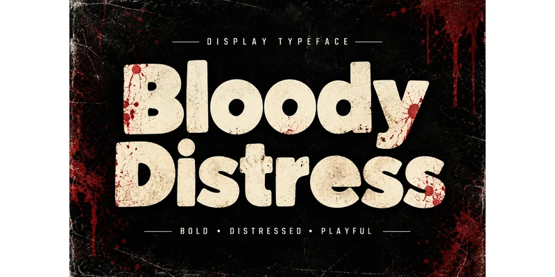 Bloody Distress Font by BILLI by BILLI — Slab Serif Font
