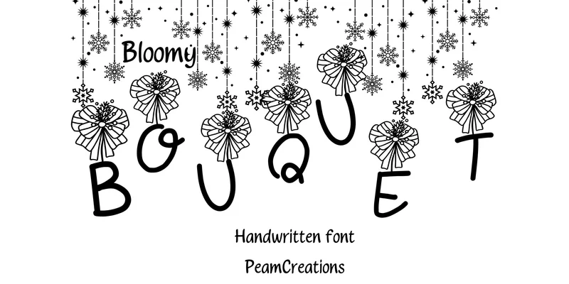 Bloomy Bouquet Font by PeamCreations by PeamCreations — Decorative Font