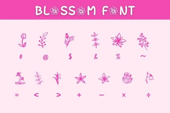 Blossom by Pui Art — Dingbats Font — thumbnail 8