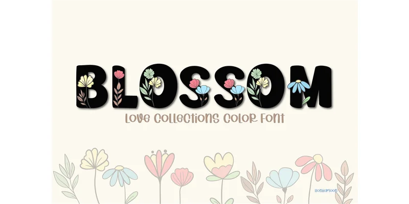 Blossom Font by Honiiemoon โ Color Fonts Font