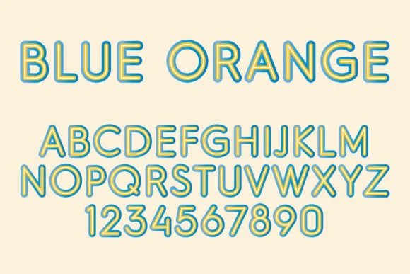 Blue Orange by Vladimir Carrer — Color Fonts Font