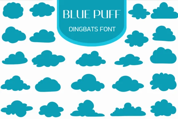 Blue Puff by Heartcraft Atelier — Dingbats Font