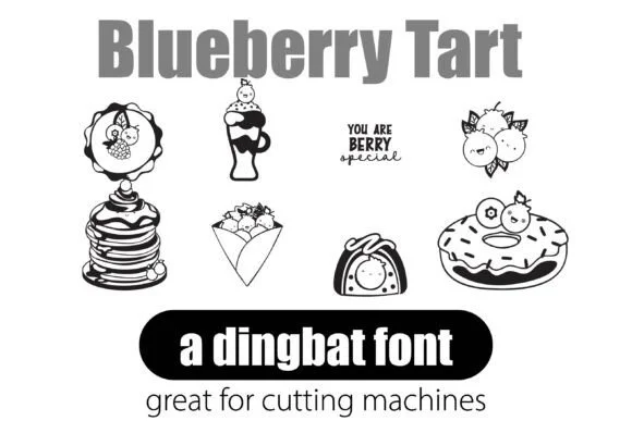 Blueberry Tart by Illustration Ink — Dingbats Font