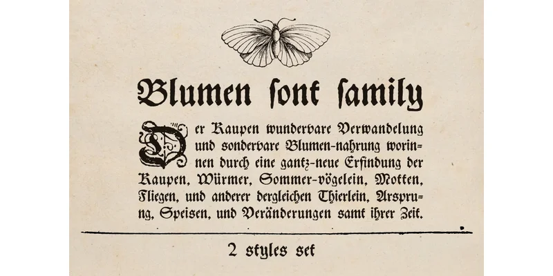 Blumen Font by kaer_cf by kaer_cf — Blackletter Font