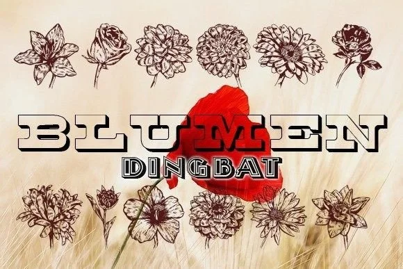Blumen by vladimirnikolic — Dingbats Font
