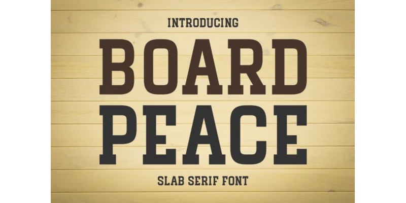 Board Peace Font by Ardi (7NTypes) by Ardi (7NTypes) — Slab Serif Font