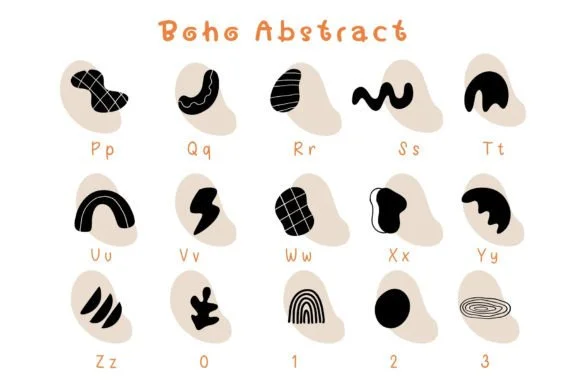 Boho Abstract by Pui Art — Dingbats Font — thumbnail 3
