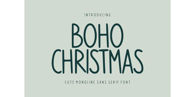 Boho Christmas Font by CraftedType Studio — Sans Serif Font
